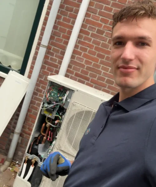 airco-installateur-buitenunit-montage-kroflar Warmtepomp aanschaffen